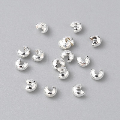 Brass Crimp Beads Covers KK-WH20001-06A-S-1