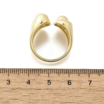 Brass Cuff Rings for Women RJEW-G347-03G-1
