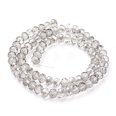 Electroplate Glass Beads Strands X-GR10MMY-01S-1
