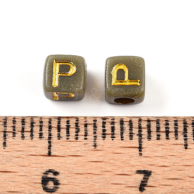 Plating Acrylic Beads OACR-N140-01G-P-1