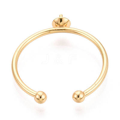Brass Cup Peg Ring Settings KK-N274-35G-1