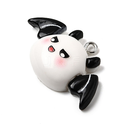 Halloween Opaque Resin Pendants LS-CRES-D314-01P-07-1