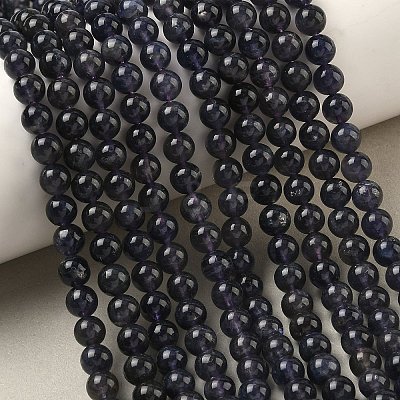 Natural Iolite Beads Strands G-E576-05C-1