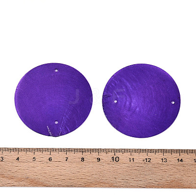 Spray Painted Natural Capiz Shell Connector Charms SSHEL-N039-03-01A-1