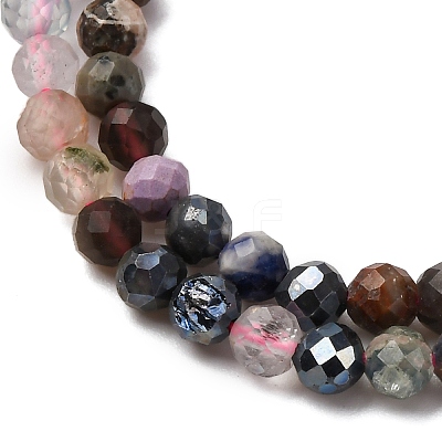 Natural Mixed Gemstone Beads Strands G-RM2025-A16-4mm-1