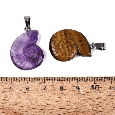 Natural Mixed Stone Pendants G-Q601-45-1