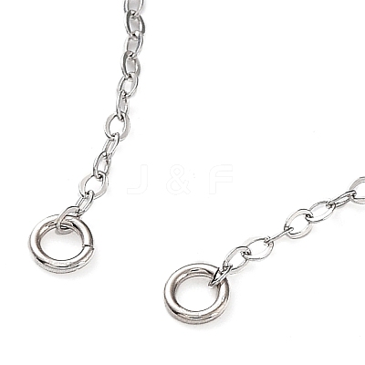 Rhodium Plated 925 Sterling Silver Cable Chains Necklace Makings STER-B001-03P-B-1