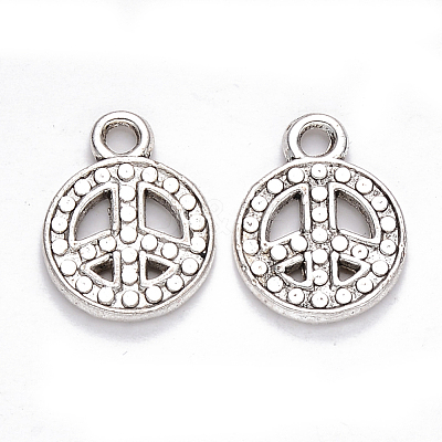 Tibetan Style Alloy Pendants TIBEP-S319-079AS-RS-1