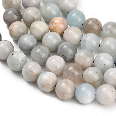 Natural Aquamarine Beads Strands GG-CBA1CAF-A02-10mm-1
