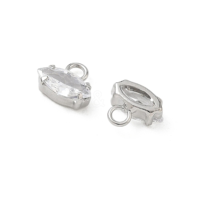Brass Pave Clear Cubic Zirconia Charms CU-CBAD360-04P-03-1