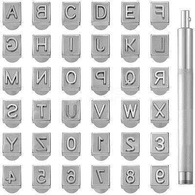 Letter & Number Alloy Leather Stamping Tool Sets TOOL-WH20012-002B-1