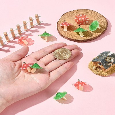10Pcs 2 Colors Plastic Pendants KY-FS0001-34B-1