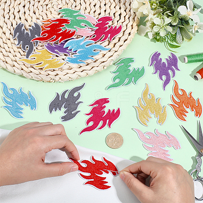 18Pcs 9 Colors Computerized Embroidery Cloth Iron on/Sew on Patches PATC-ME0001-42-1