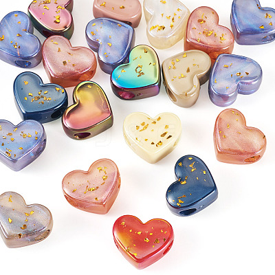 20Pcs Opaque Acrylic European Beads OACR-TA0003-61-1