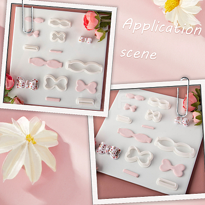 4 Sets 4 Styles Plastic Clay Pressed Molds AJEW-SC0004-09D-1