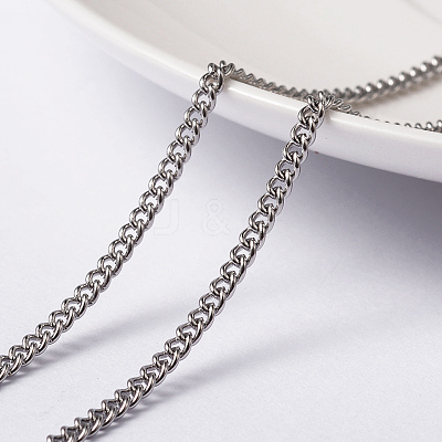 Tarnish Resistant 304 Stainless Steel Curb Chains Twisted Chains CHS-L014-11P-1