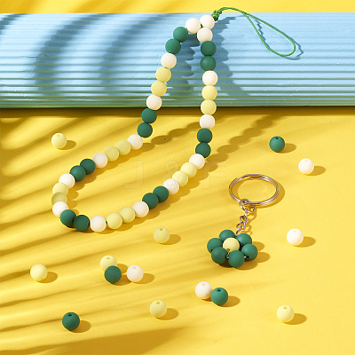 191~193Pcs Rubberized Style Imitated Silicone Acrylic Beads MACR-TA0001-94A-1