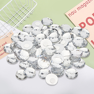 100Pcs Acrylic Rhinestone Cabochons TACR-CY0001-01B-1