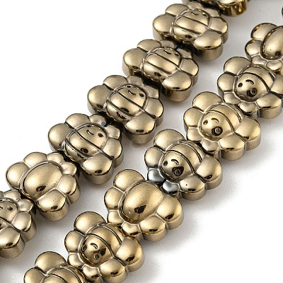 Electroplated Synthetic Non-magnetic Hematite Beads Strands G-Z032-D02-05E-1