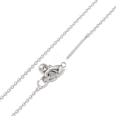 Brass Cable Chain Necklaces KK-P266-01P-1
