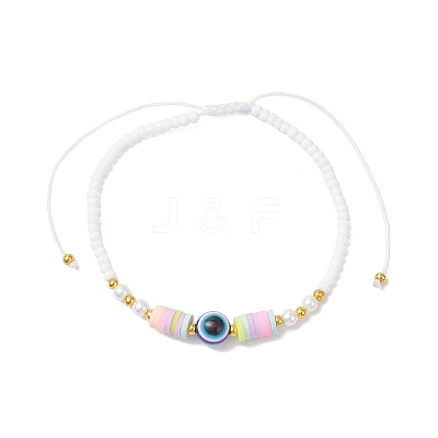 Glass Seed Beads Braided Bead Bracelets BJEW-MZ00211-01-1