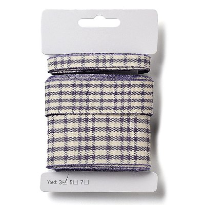 9 Yards 3 Styles Tartan Print Polyester Ribbon SRIB-C002-01A-1