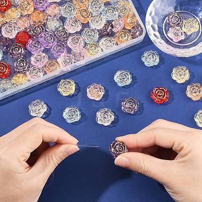 100Pcs Transparent Acrylic Beads TACR-CJ0001-72-1