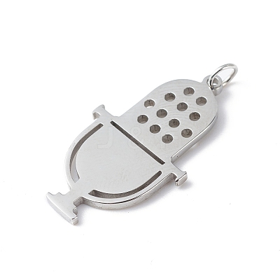 Non-Tarnish 304 Stainless Steel Pendants STAS-F279-02B-1