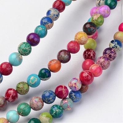 Natural Imperial Jasper Beads Strands G-I122-12mm-14-1