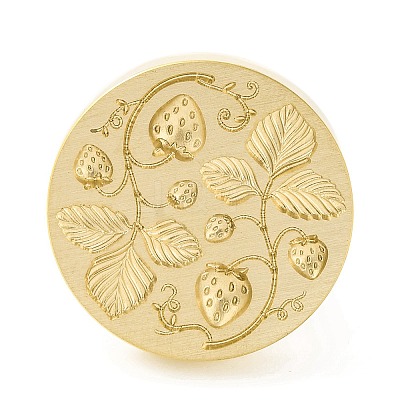 Golden Tone Round Wax Seal Brass Stamp Heads LS-AJEW-Z034-01G-06-1