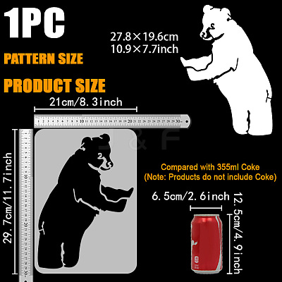 Plastic Drawing Painting Stencils Templates DIY-WH0396-726-1