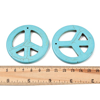 Synthetic Howlite Big Pendants X-TURQ-GP204-1-1