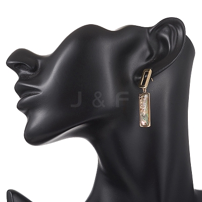 Shell Dangle Stud Earrings EJEW-JE06948-1