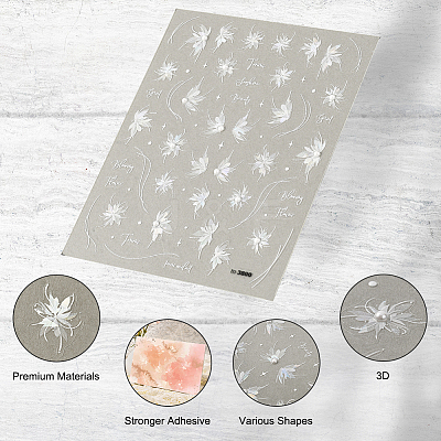 Fairy Pattern PET & Rhinestone Nail Art Stickers MRMJ-WH20017-010B-1