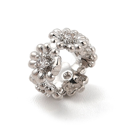 Daisy Flower European Beads KK-G458-11B-P-1