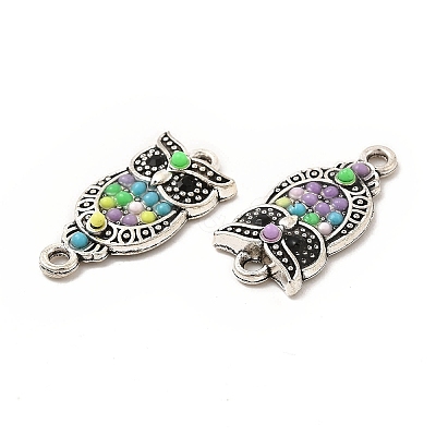 Alloy Jet Rhinestone Connector Charms FIND-H039-14AS-A-1