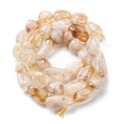 Natural Citrine(Heated) Beads Strands G-G146-A10-02-1