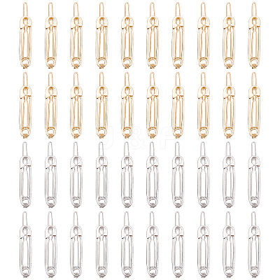 40Pcs 2 Colors Zinc Alloy Hair Pin PHAR-CP0001-09-1