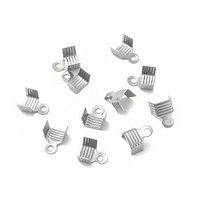 Tarnish Resistant 304 Stainless Steel Folding Crimp Ends STAS-P319-01P-1