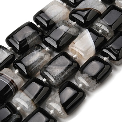 Natural Agate Beads Strands G-F820-Q01-01F-1