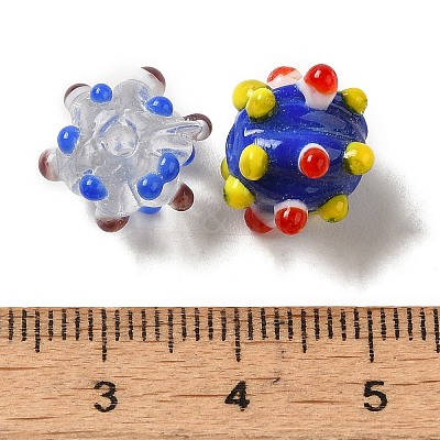 Product Name:Handmade Pumpkin Spot Lampwork Beads X1-LAMP-P064-02B-1