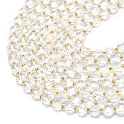 Synthetic Quartz Crystal Beads Strands G-K389-B75-01-1