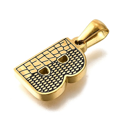 Golden 304 Stainless Steel Pendants STAS-K300-01G-B-1