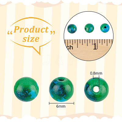 2 Strands Synthetic Chrysocolla Beads Strands G-OC0004-97-1