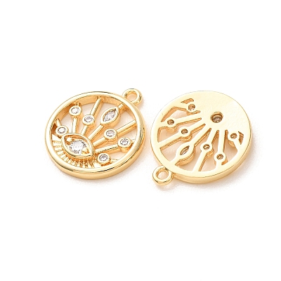 Brass Pave Cubic Zirconia Pendants KK-A304-29F-G-1