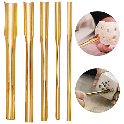 5Pcs Brass Hole Puncher for Ceramics Clay AJEW-FG0005-10-1