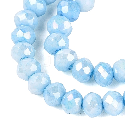 Anti-Tarnish Dyed Rondelle Glass Beads Strands EGLA-T021-3mm-17-05-1