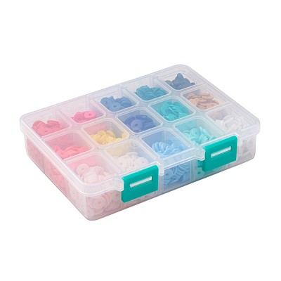 15 Colors Handmade Polymer Clay Beads CLAY-JP0001-06B-1