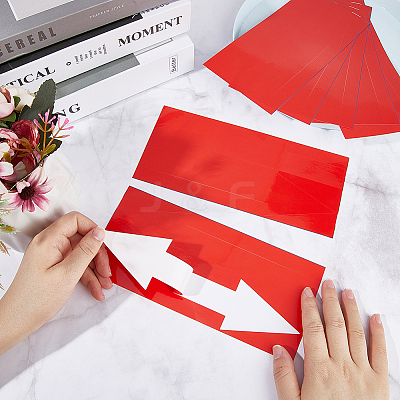 PVC Self Adhesive Arrow Label Stickers DIY-CP0013-44A-1