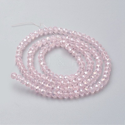 Electroplate Glass Beads Strands EGLA-F124-FR-B05-1